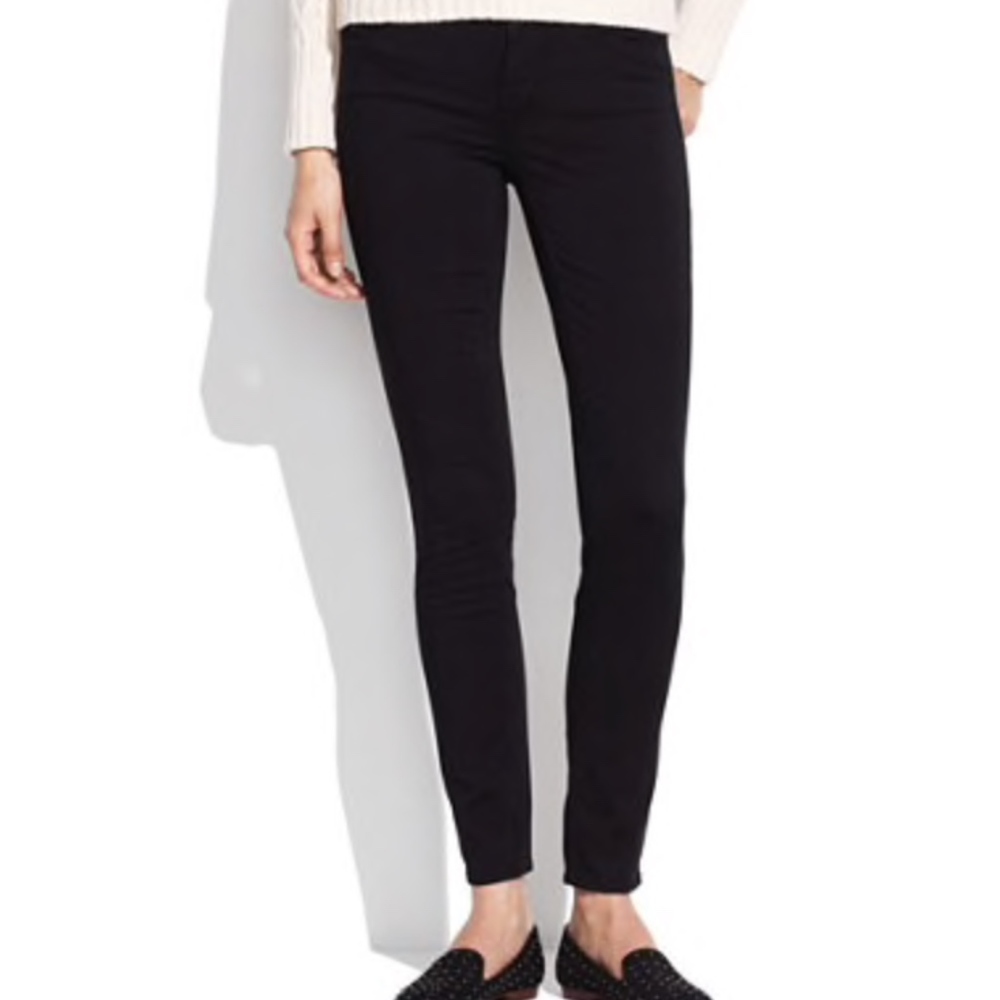 Madewell Skinny Black Sateen Pants
